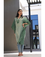Luminous Bandhani Maxi Kaftan