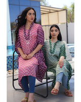Luminous Bandhani Maxi Kaftan