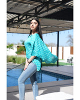 Louminous Bandhani Mini Kaftan