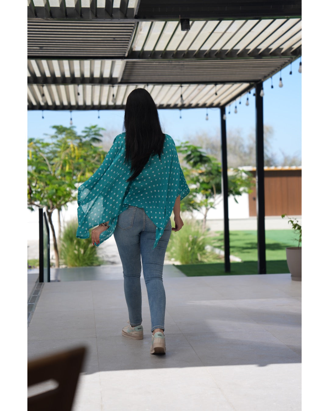Louminous Bandhani Mini Kaftan