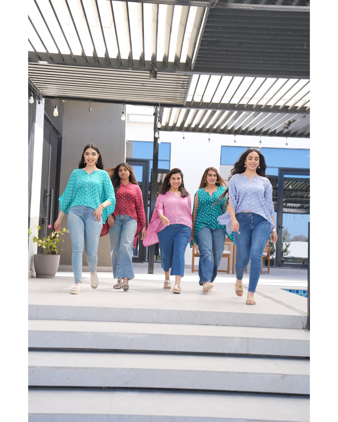Louminous Bandhani Mini Kaftan
