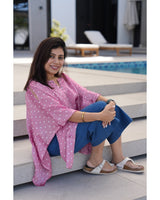 Louminous Bandhani Mini Kaftan
