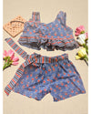 Blue-Red Harmony Ajrakh Set