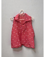 Pink Sleeveless Bandhani Shirt