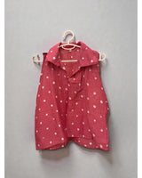 Pink Sleeveless Bandhani Shirt