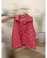 Pink Sleeveless Bandhani Shirt