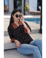 Slate Black Bandhani Cotton Shirt