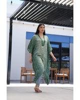 Luminous Bandhani Maxi Kaftan