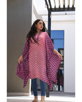 Luminous Bandhani Maxi Kaftan