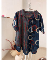 Oversized Geometric Ajrakh Shirt