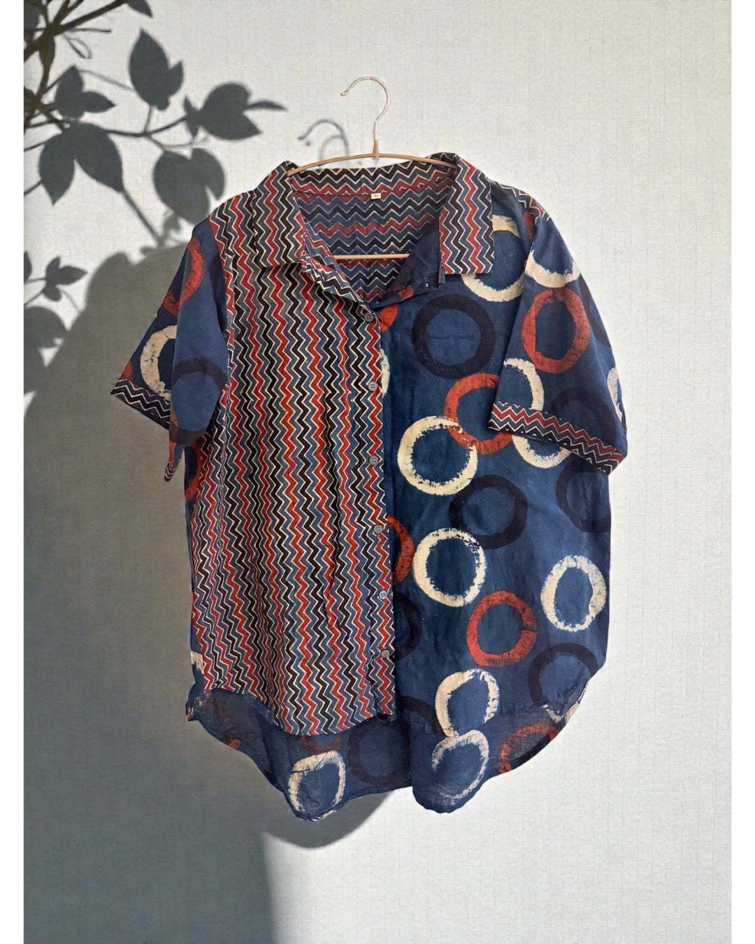 Oversized Geometric Ajrakh Shirt