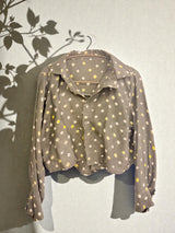 Olive Grove Bandhani Crop Shirt