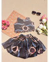 Noir Ajrakh Skirt Set