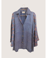 Luster Silk Ajrakh Flare Shirt