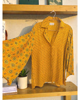 Luster Silk Ajrakh Flare Shirt