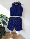 Obsidian Blue Bandhani Coord Set