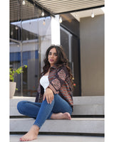 Slate Black Ajrakh Cotton Shirt