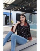 Slate Black Bandhani Cotton Shirt
