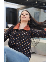 Slate Black Bandhani Cotton Shirt