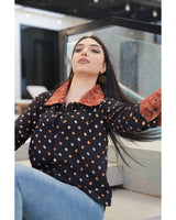 Slate Black Bandhani Cotton Shirt